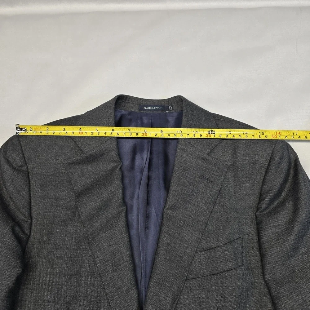 suitsupply vitale barberis canonico blazer Men Size 38r‎ Grey Super 110s